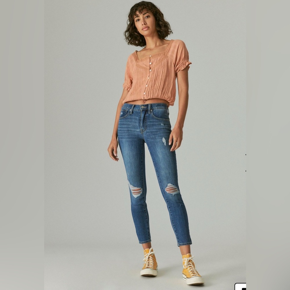 Lucky Brand Bridgette High Rise Skinny Jeans